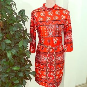 🎃3/$25 1960s Paris inspired print mini dress